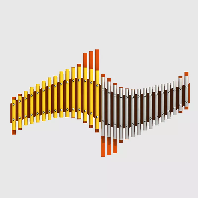 อลูมิเนียมอัลลอยด์สนามเด็กเล่น Handpipes เครื่องดนตรีกลางแจ้ง