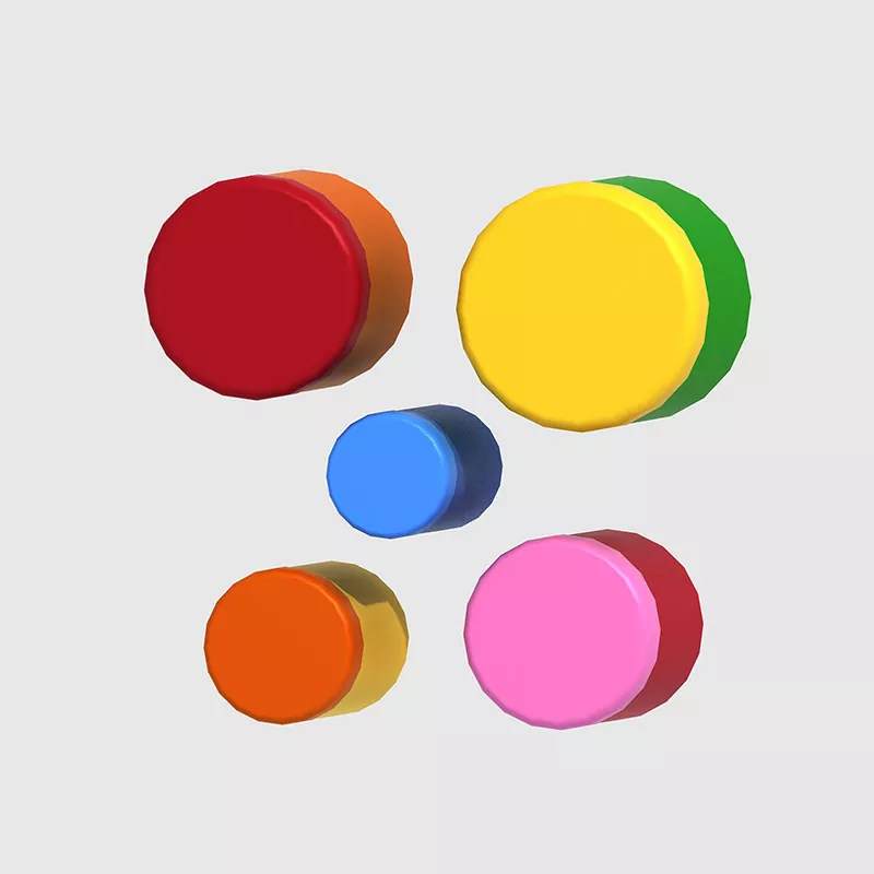 เครื่องเพอร์คัชชันเล่นกลองสีสันสดใส